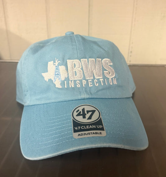 Soft Cap - Baby Blue with White Stitching