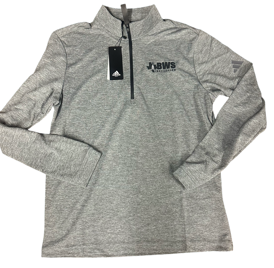 Long Sleeve Adidas Half Zip - Heather Gray