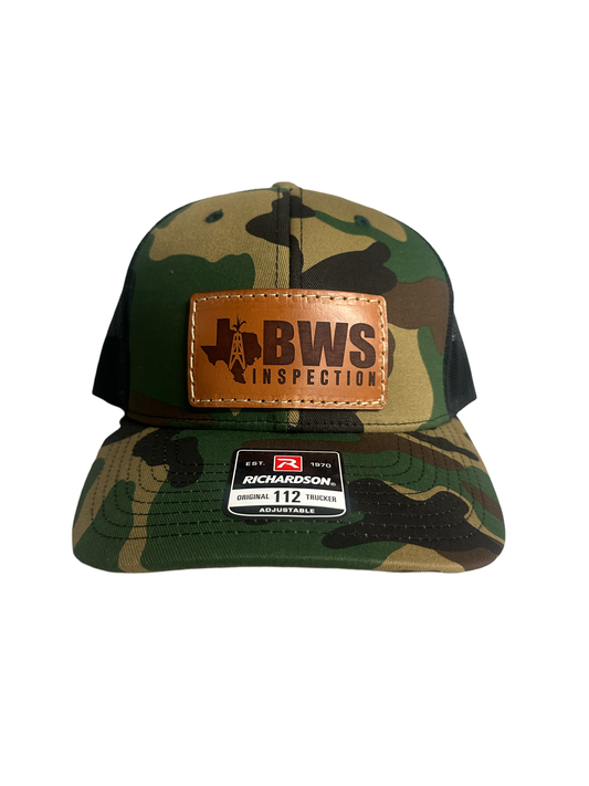 Richardson 112 Camo / green & black / Leather Patch