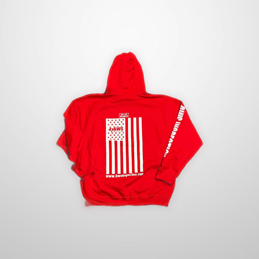 Hoodie Red, White, Black, Blue, Tan